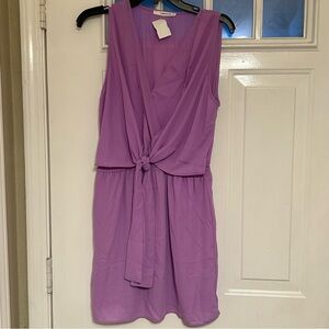Carmela Sleeveless Wrap-Style Front Central Tie Waist Mini Dress in Medium NWT